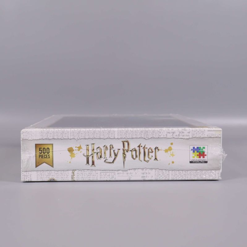 Undersidan av Harry Potter-pussellådan med detaljer