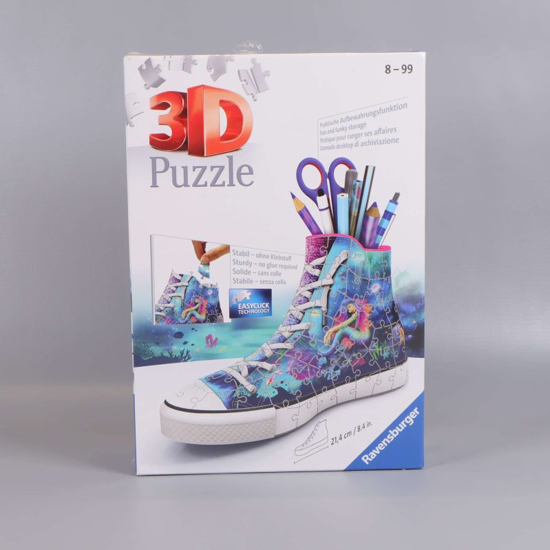 3D pussel sko låda med färgglad design och tillbehör
