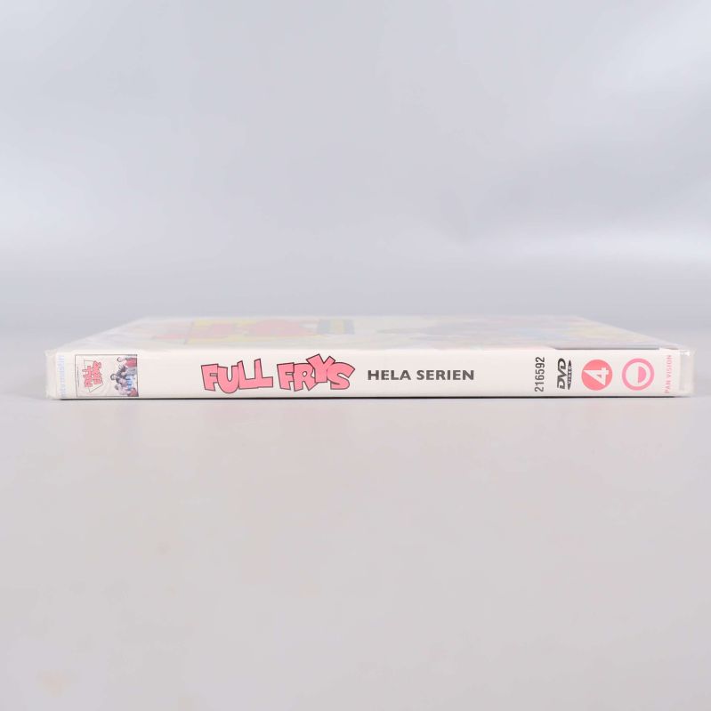 Ryggsidan av DVD-fodralet Full Frys hela serien