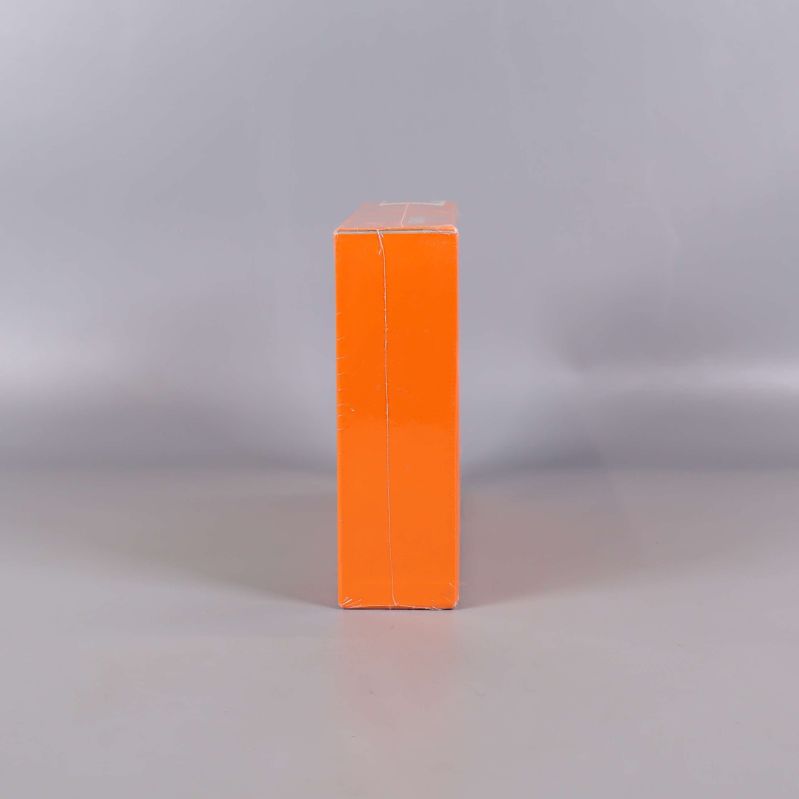 Sidosyn av Orangino box i orange färg