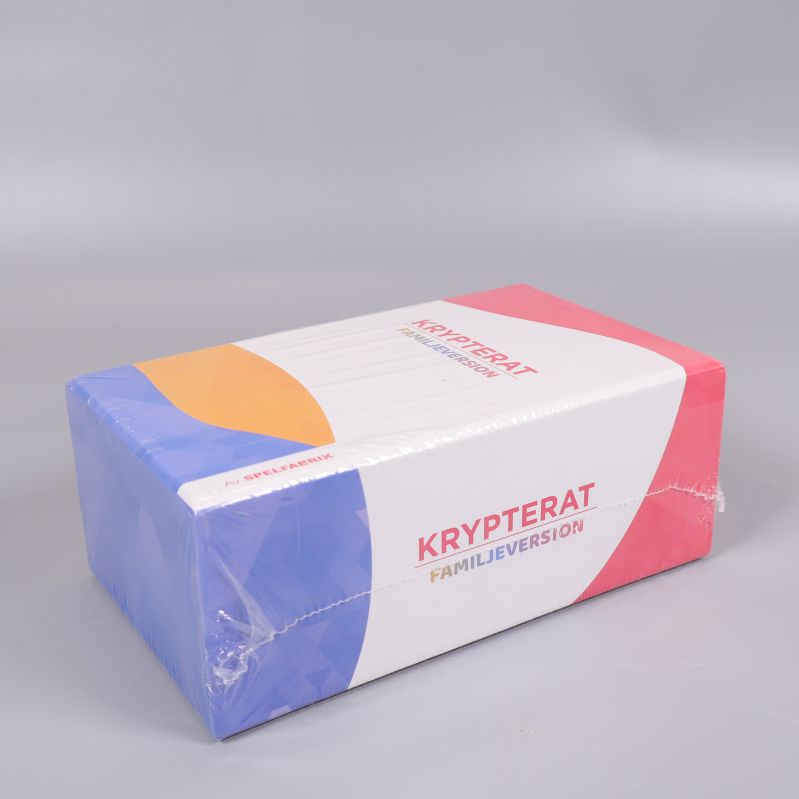 Krypterat familjeversion liggande med färgglad design