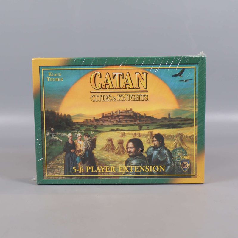 Framsidan av sällskapsspelet Catan Cities & Knights 5-6 player extension