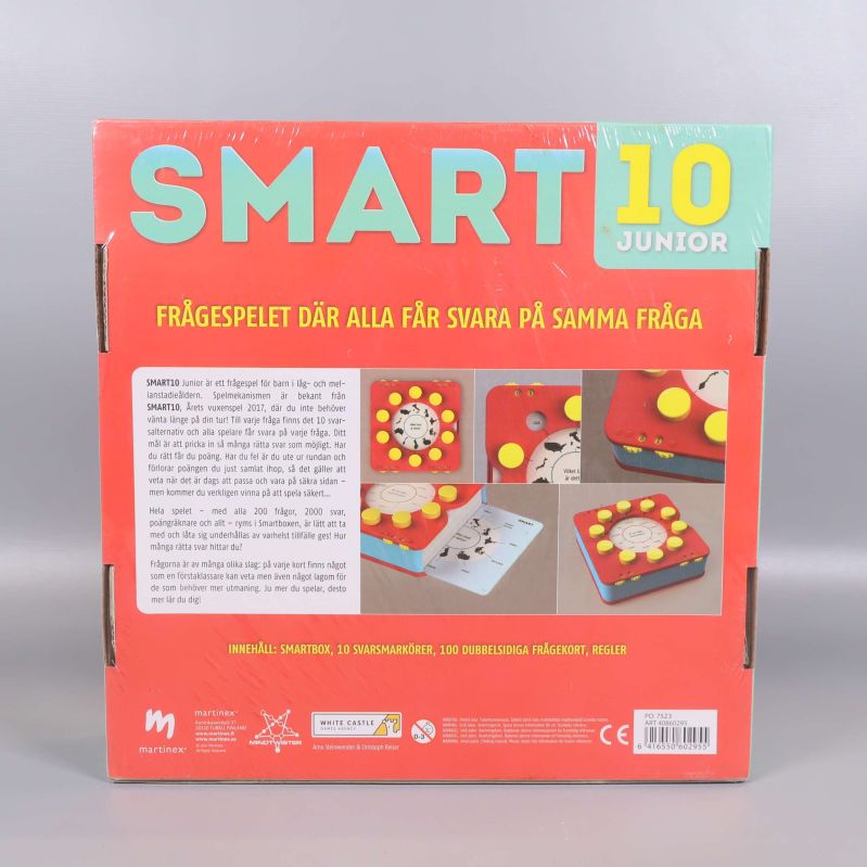 Baksidan av Smart 10 Junior med information om spelet