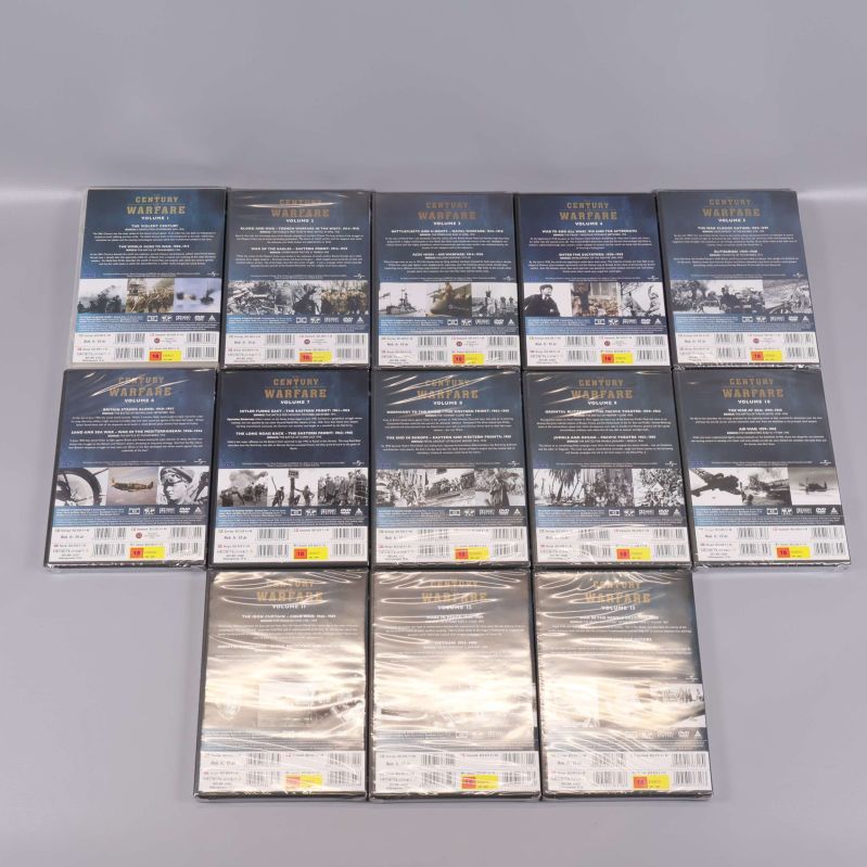 Baksidan av samtliga dvd-fodral med produktinformation