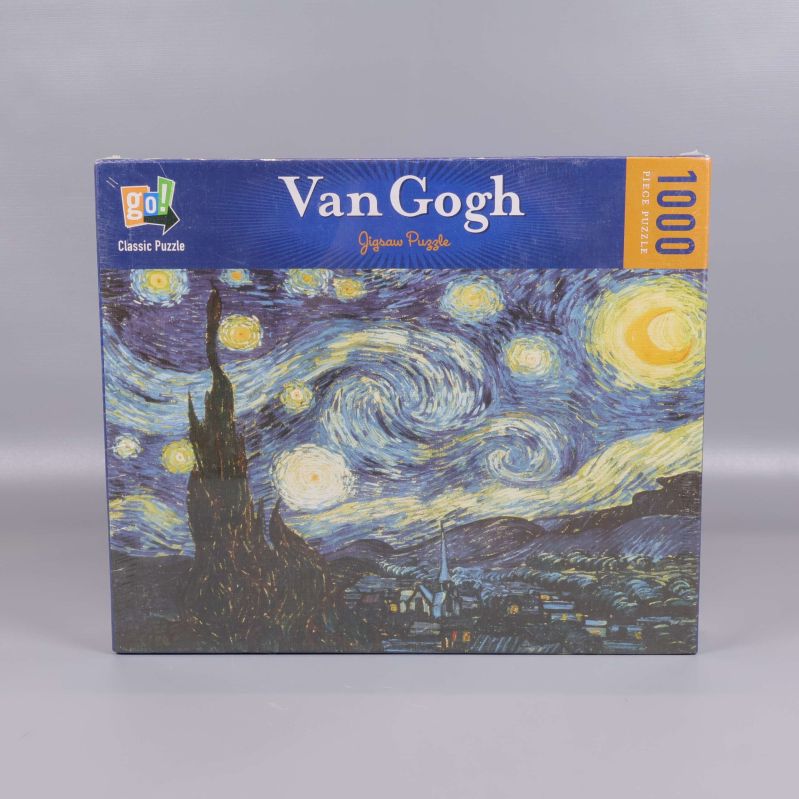 Framsida av pussellåda med Van Gogh målning och 1000 bitar