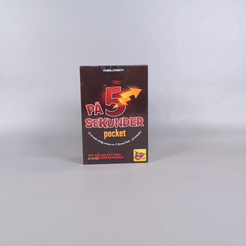 Framsidan av På 5 sekunder pocket spelask