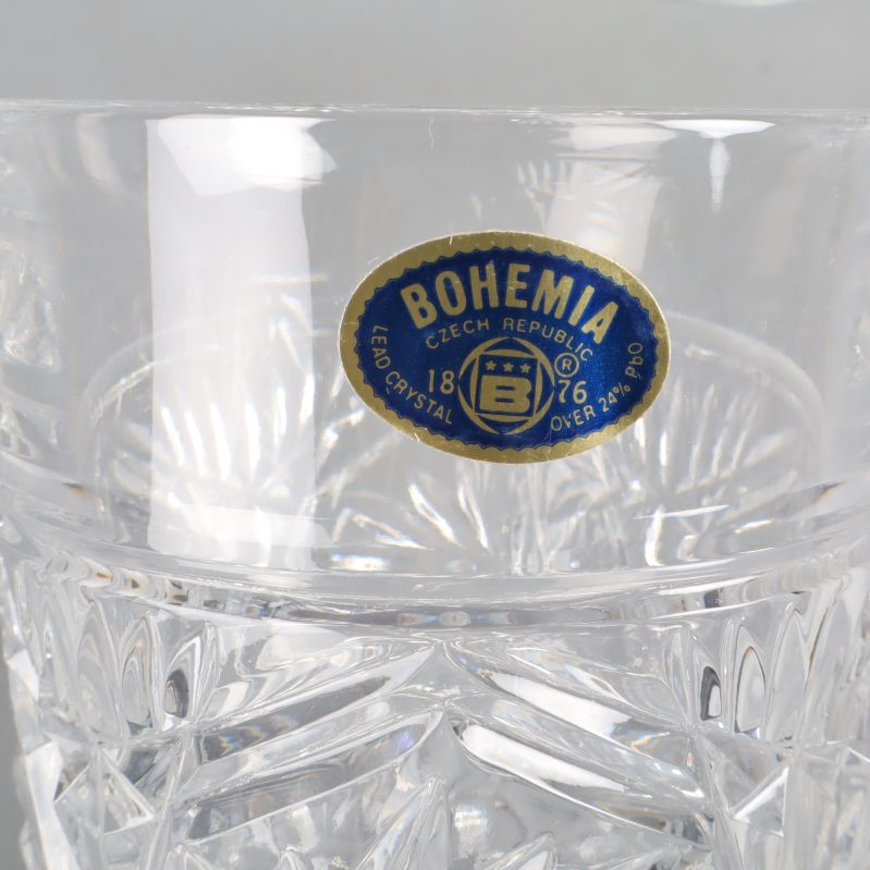 Märkningsetikett Bohemia på kristallglas