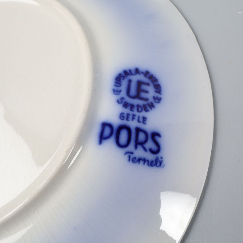 Närbild på stämpel Upsala-Ekeby Gefle Pors Termis