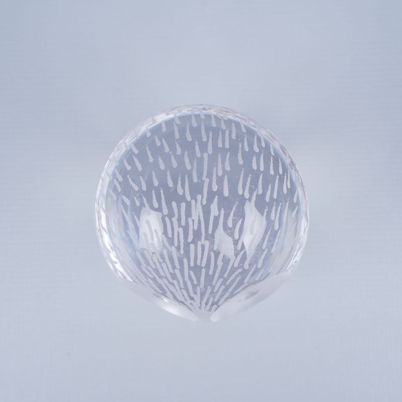 Toppen av glasugglan visar slipade detaljer