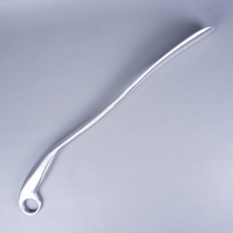 Avlångt, elegant skohorn i borstad metall