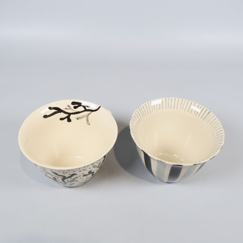 Kopparna sedda rakt uppifrån med insyn i insidan