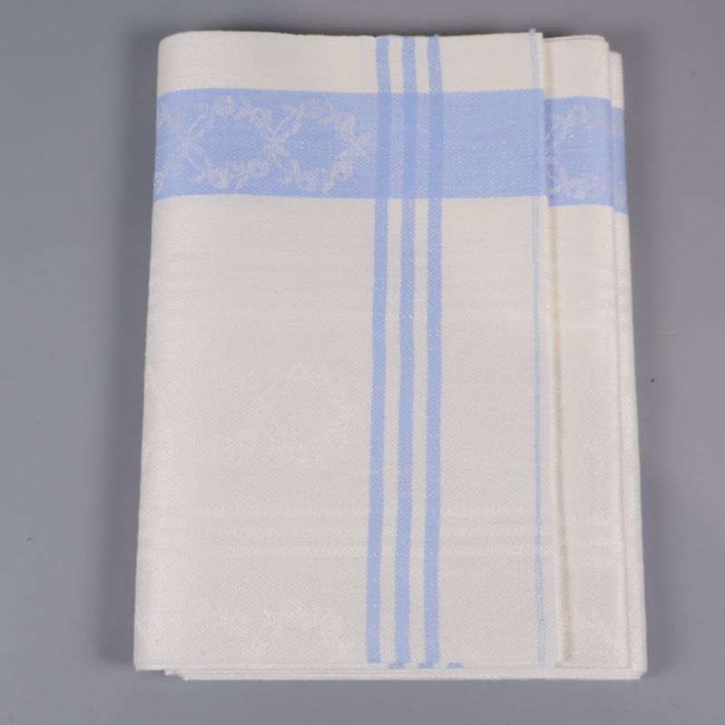 Kökshandduk vikt med synlig blå rand