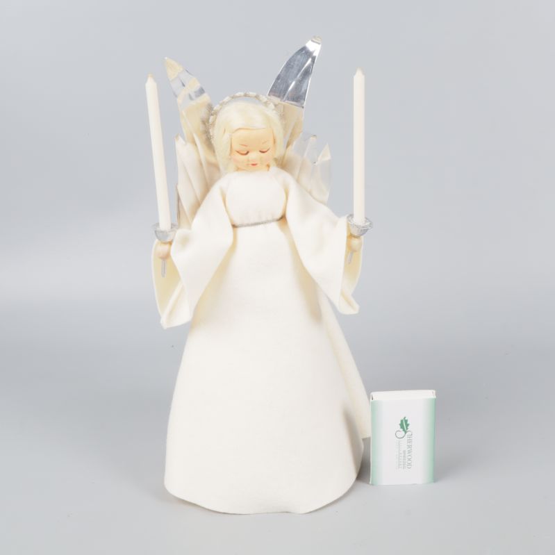Ängelspeldosa med två ljus