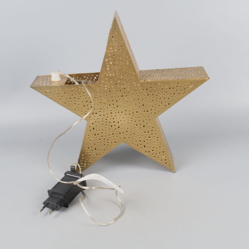 Julstjärna med sladd och stickkontakt