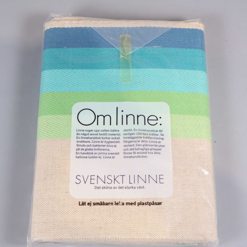 Baksida av linne handduk