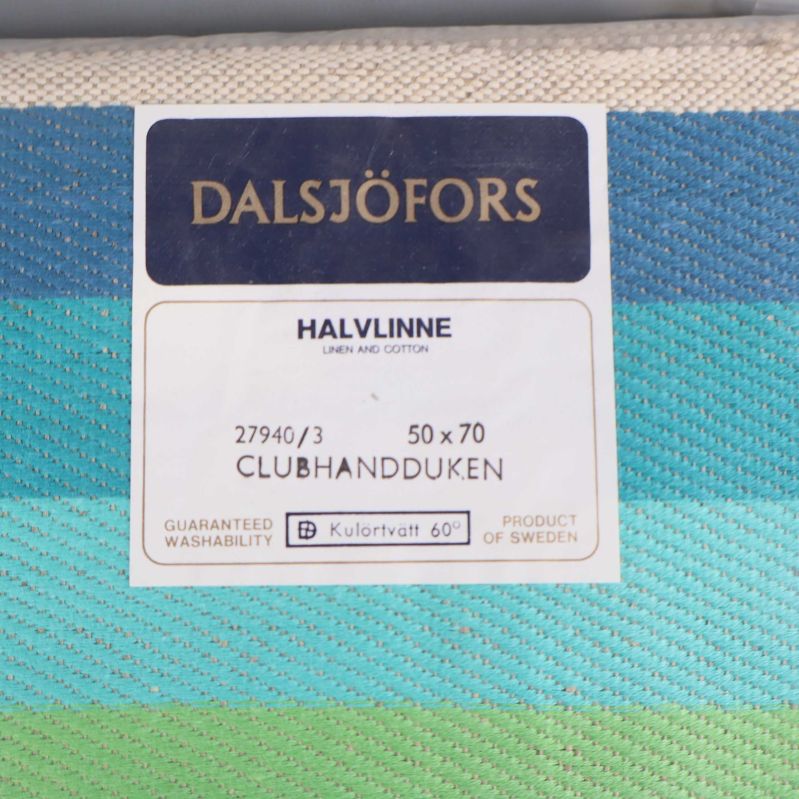 Etikett på linne handduk