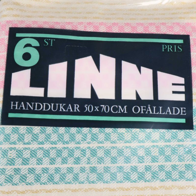 Detaljetikett handdukar linne