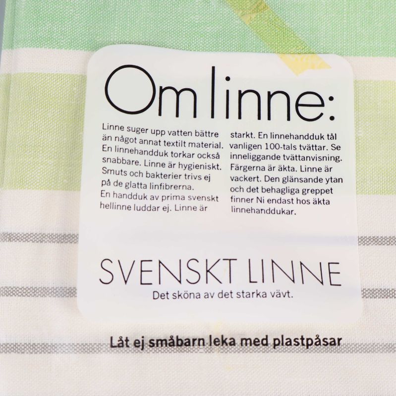Svenskt linne informationsetikett