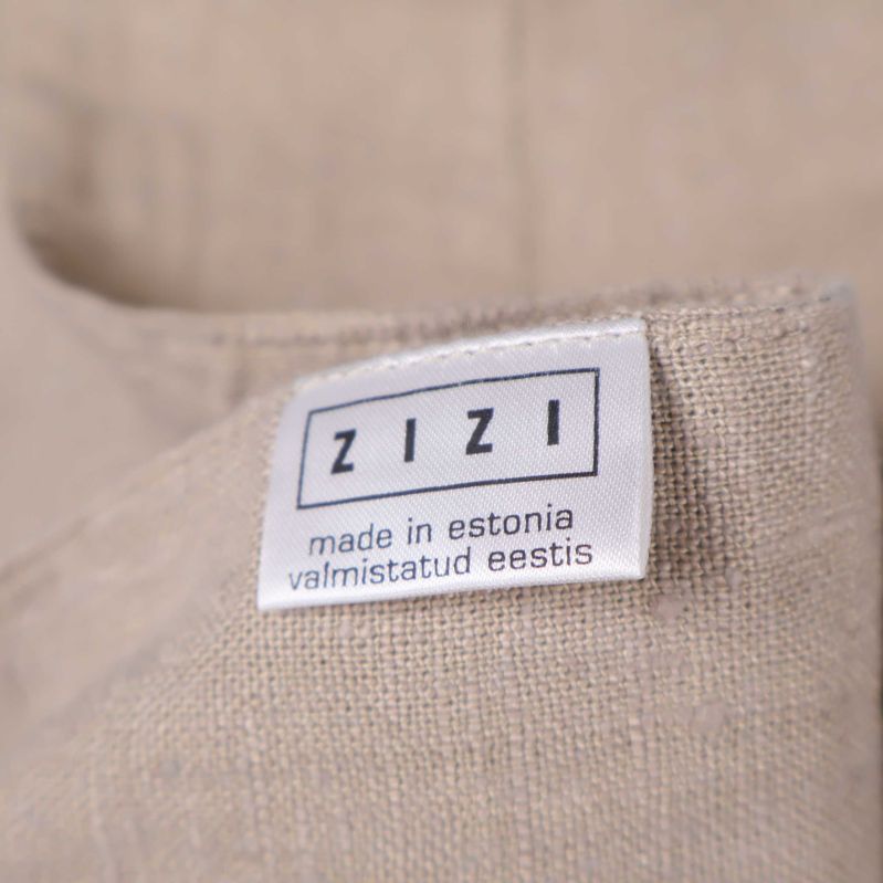 Produktetikett med varumärket ZIZI
