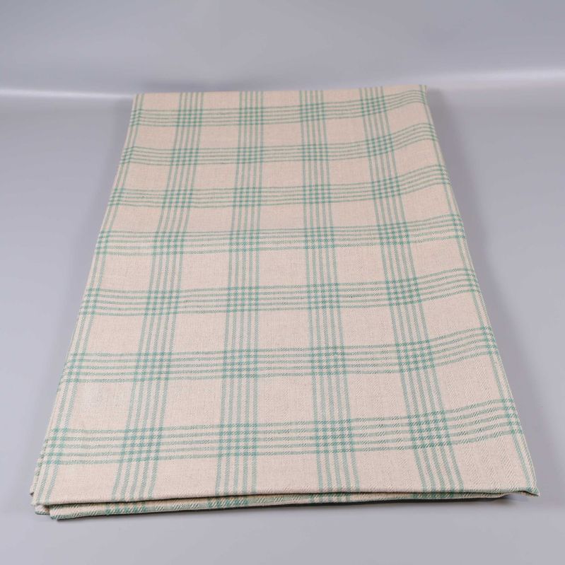 Utvikt rutig duk med grönt rutmönster