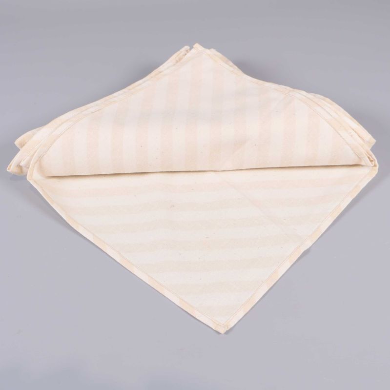 Vikt servett med subtila beige och vita ränder