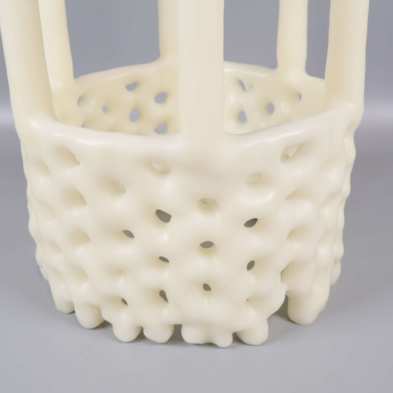 Närbild på texturerad fot av stearinljuset