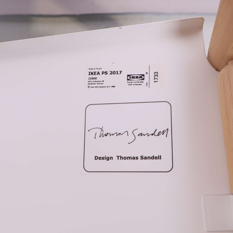Stämpel och etikett med IKEA PS 2017 samt designer Thomas Sandell