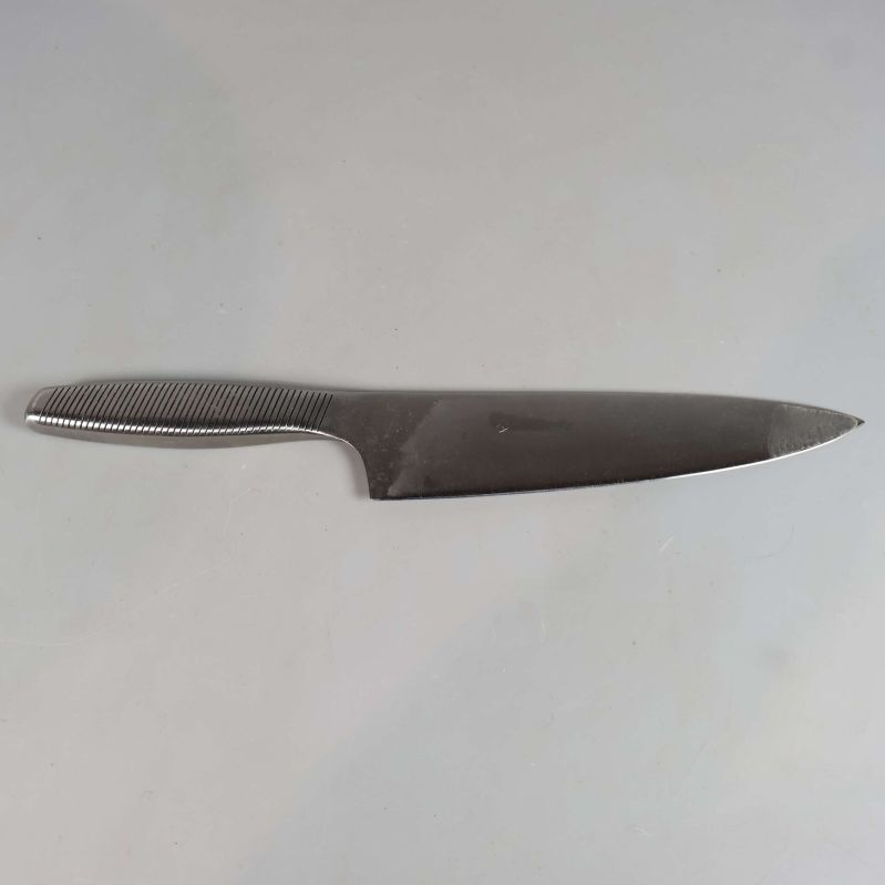 Stor kockkniv i blankt rostfritt stål