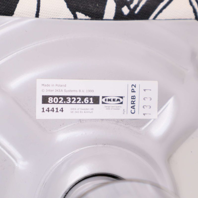 Närbild av märkesetikett