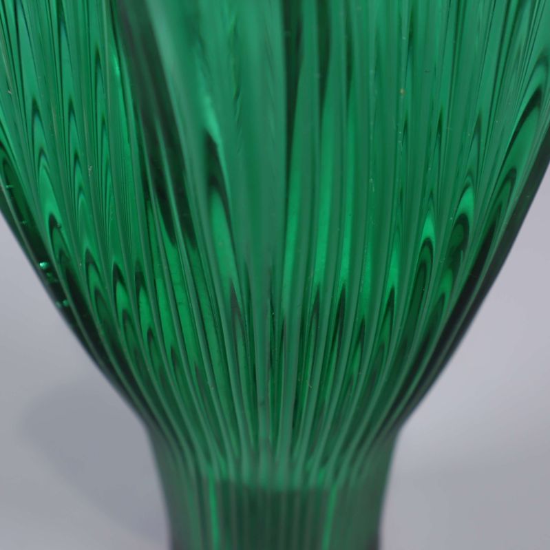 Ytstrukturen på grön vas i fokus