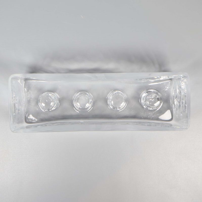 Ovanifrånvy på rektangulär glasljusstake