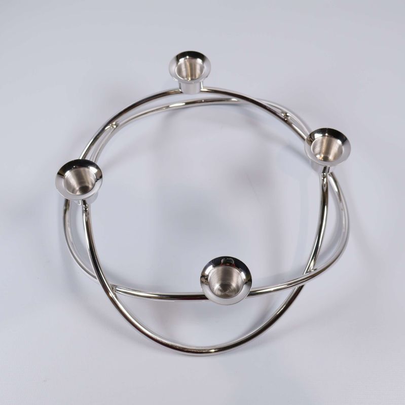 Ljusstake sedd ovanifrån visar rund form och hållare