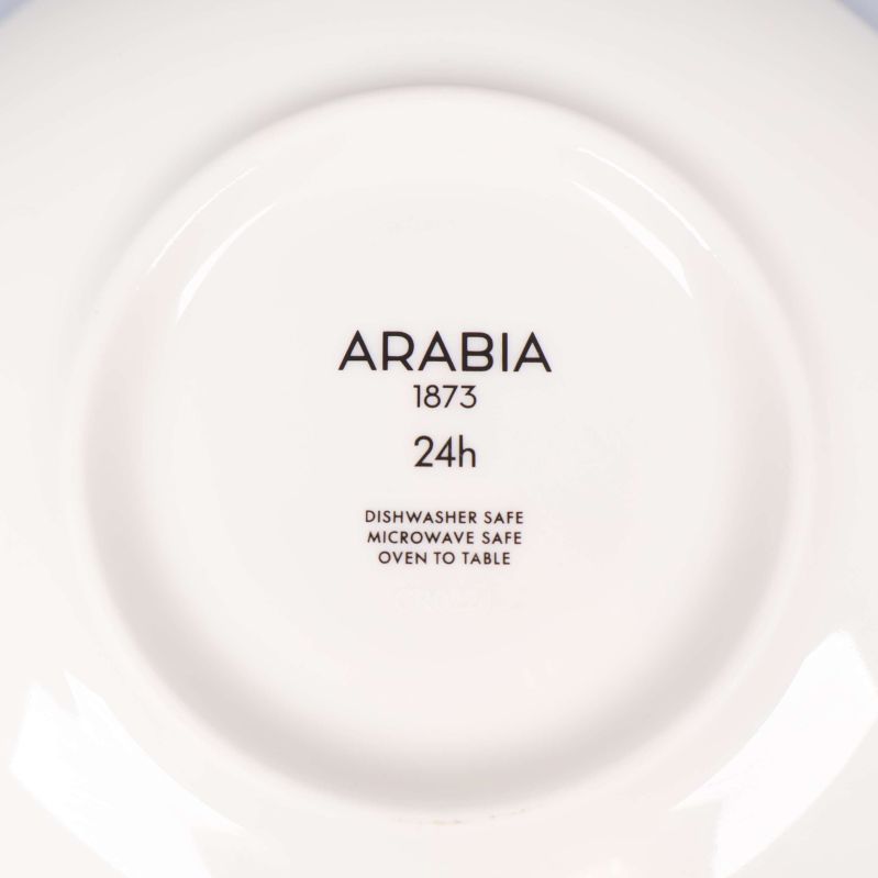 Närbild på fatet med Arabia 1873 och 24h märkning