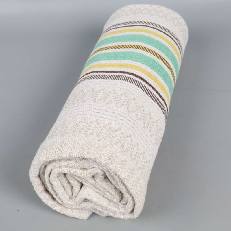 Duk ihoprullad så att färgränderna syns tydligt