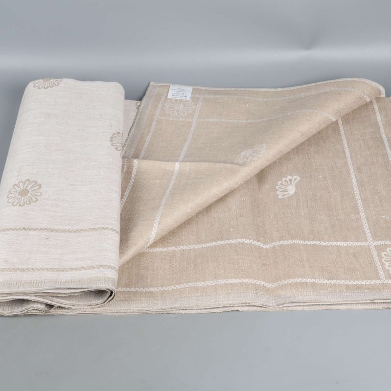 Linneduk delvis utvecklad visar båda sidor