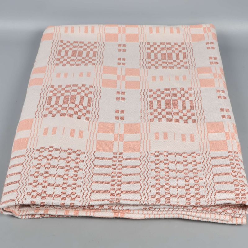 Vikt rutigt bordsduk i rosa och vitt mönster