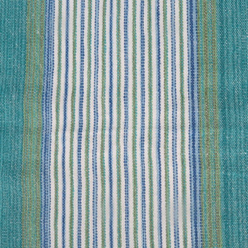 Randig sektion av löpare i blått, grönt och vitt