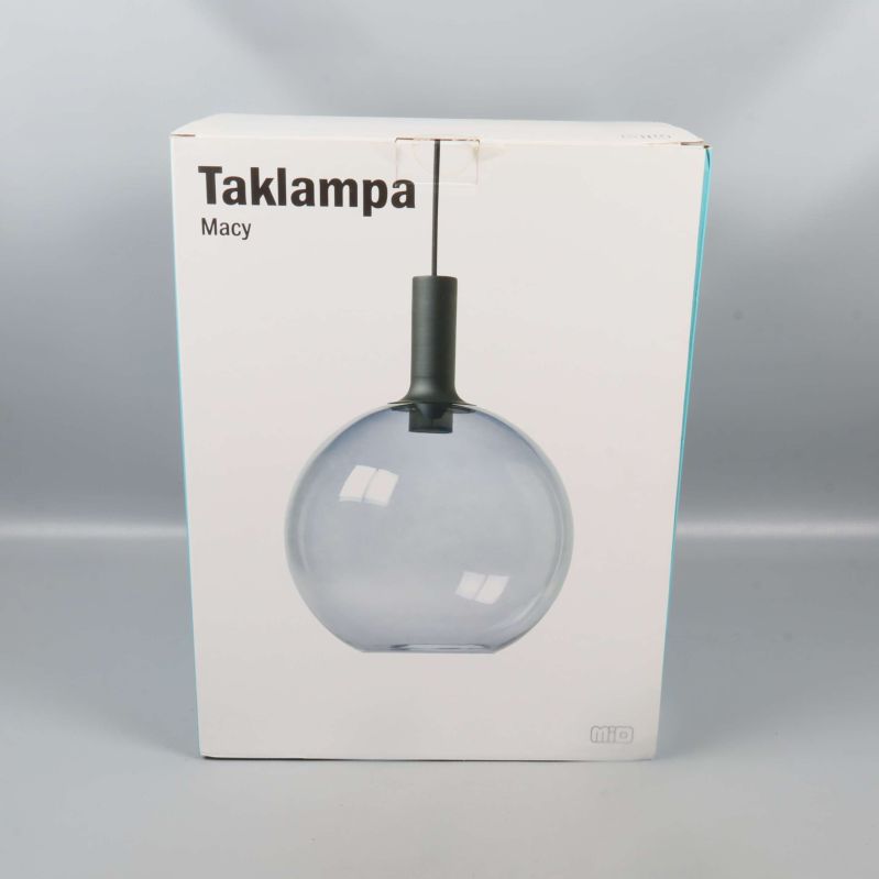 Förpackning till taklampa med produktbild