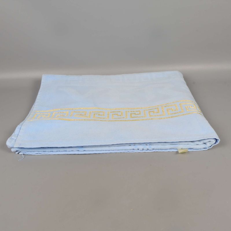 Hopvikt ljusblå handduk med grekisk bård