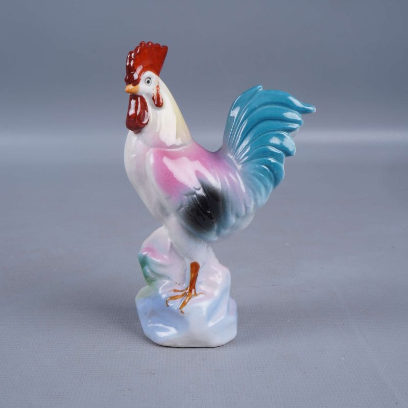 Kinesisk porslinstupp i blått och rosa framifrån