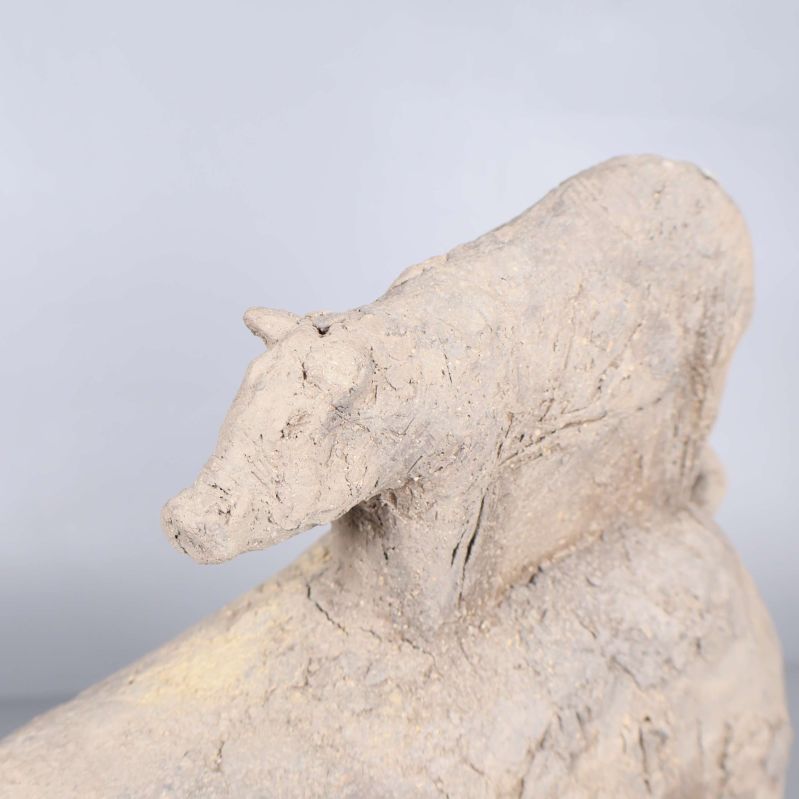 Närbild på mindre djuret placerat ovanpå större