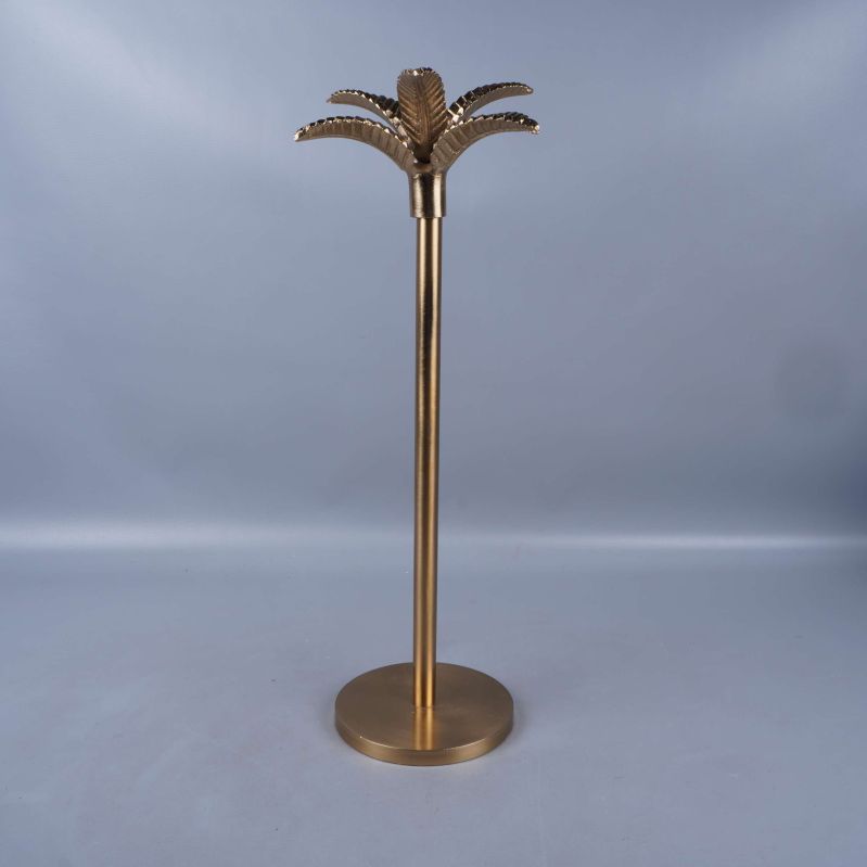 Fristående toapappershållare med guldfärgad palmdekor