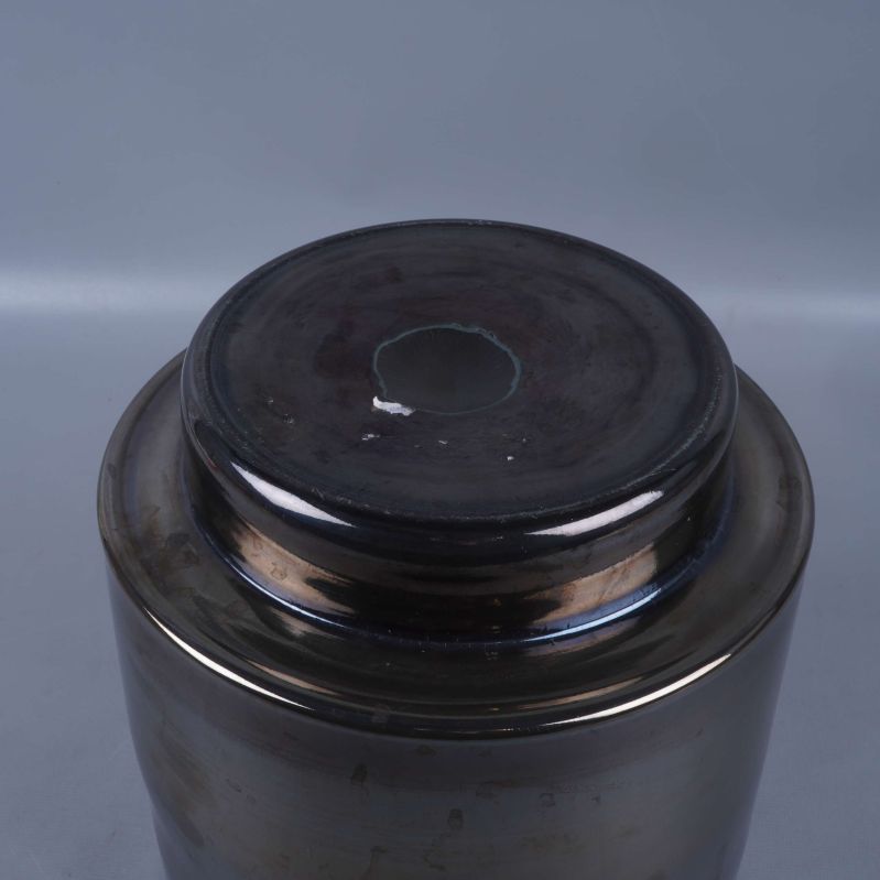 Vas/ljuslykta botten med blank, rund kant