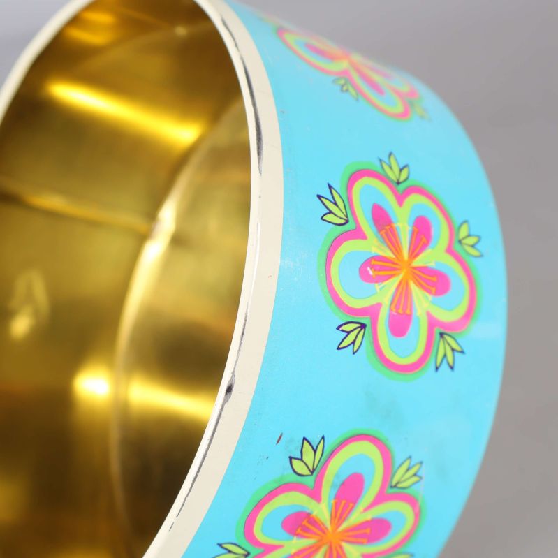 Burkens sida och insida i metallic, närbild