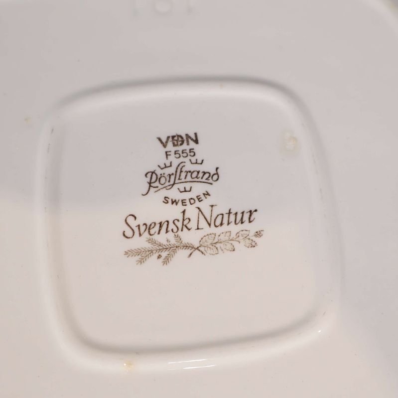 Stämpel på porslinet från Rörstrand Svensk Natur