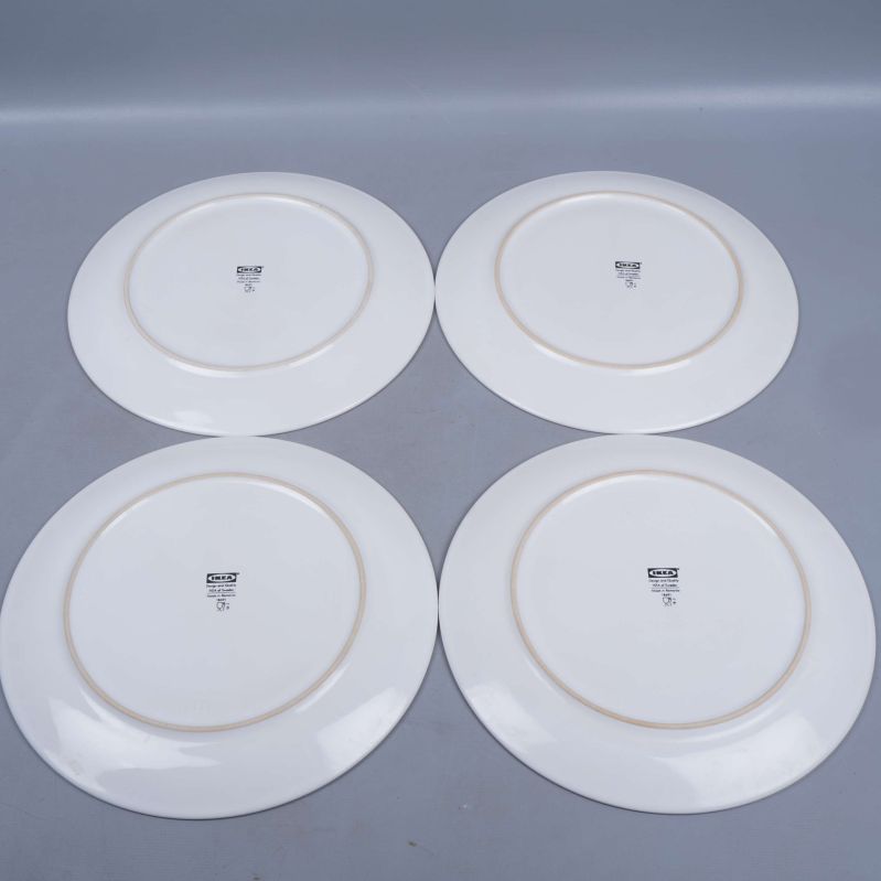 4st tallrikar vända upp och ner visar botten stämpel