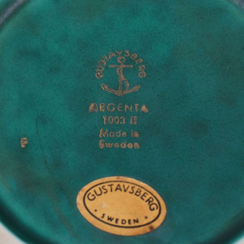 Närbild på stämpel från Gustavsberg Argenta
