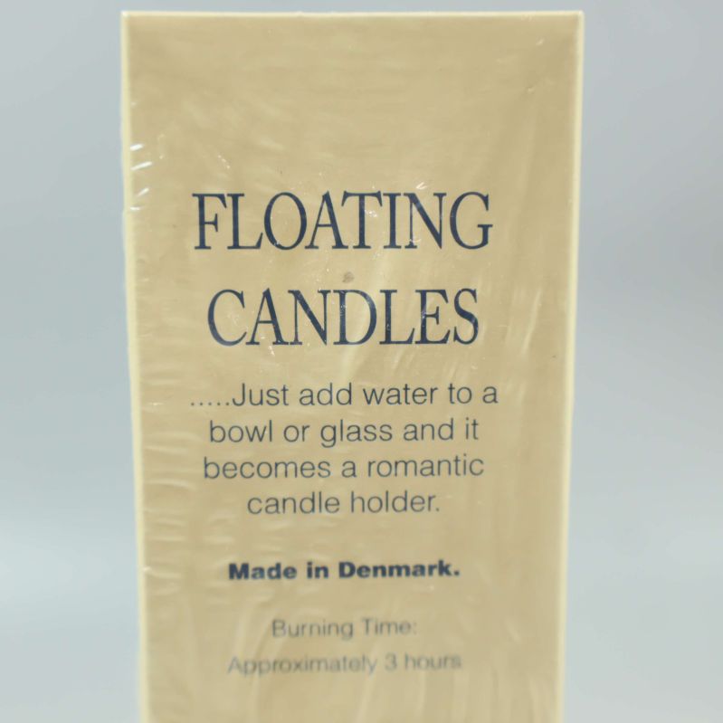 Förpackning med text Floating Candles och information om användning