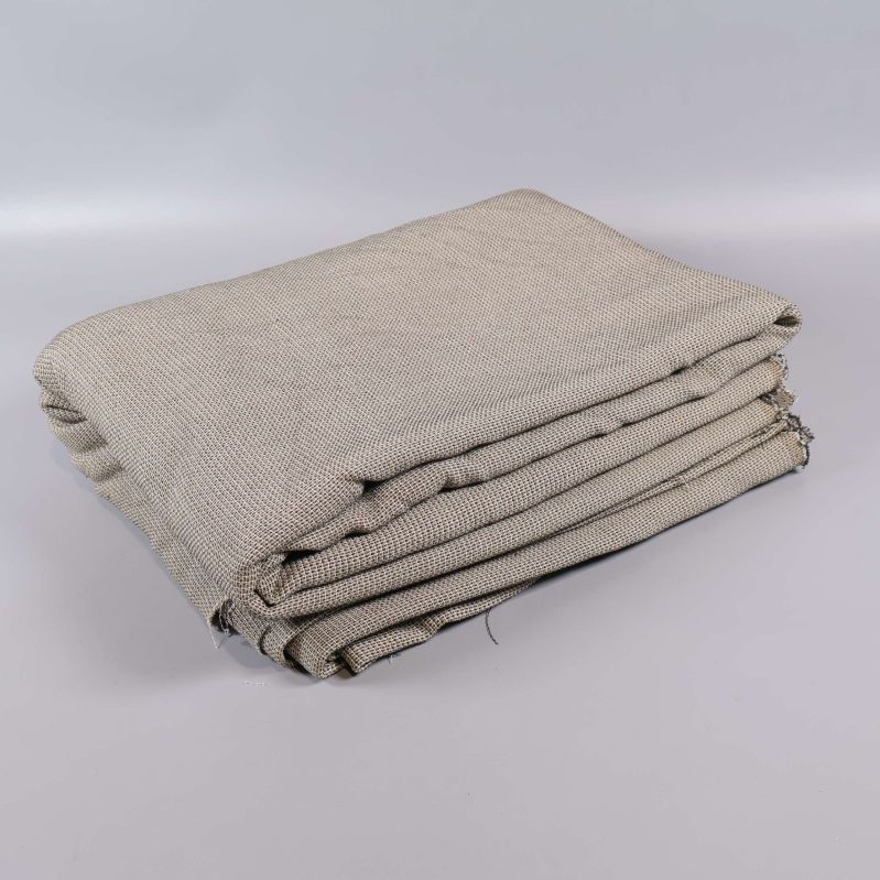 Flerfaldigt vikt beige våfflad textil