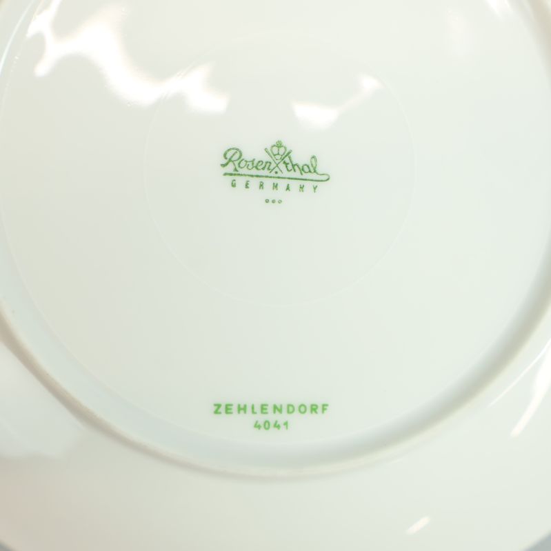 Tallrikens botten med Rosenthal Germany och Zehlendorf märkning